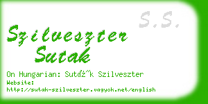 szilveszter sutak business card